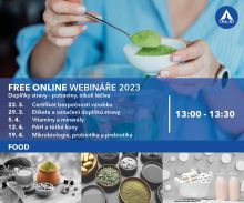 CYKLUS BEZPLATNÝCH ONLINE WEBINÁŘŮ ZAMĚŘENÝCH NA DOPLŇKY STRAVY