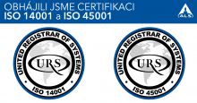 Obhájili jsme certifikaci 45001 a 14001
